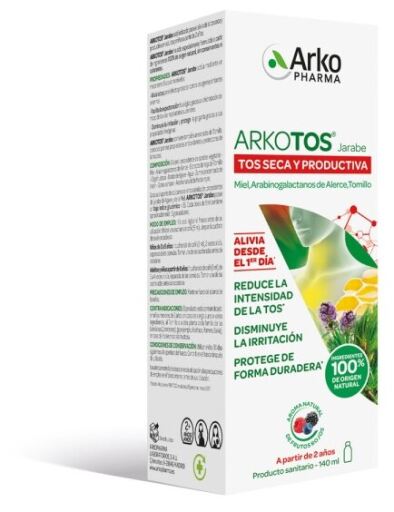 Arkopharma Arkotos Produktiver Hustensaft gegen trockenen Husten, rote Fr&uuml;chte, 140 ml