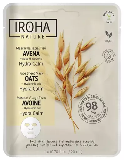 Iroha Gesichtsmaske aus Haferflocken, 1 St&uuml;ck
