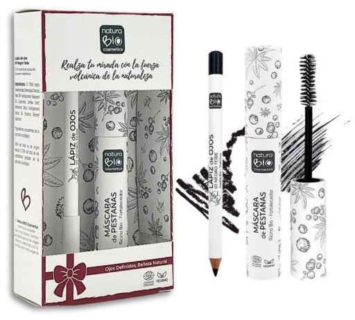 NaturaBIO Cosmetics 2-teiliges schwarzes Augen-Make-up-Set