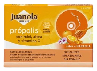 Propolis, Honig, Eibisch und Vitamin C &ndash; 36 orangefarbene Tabletten